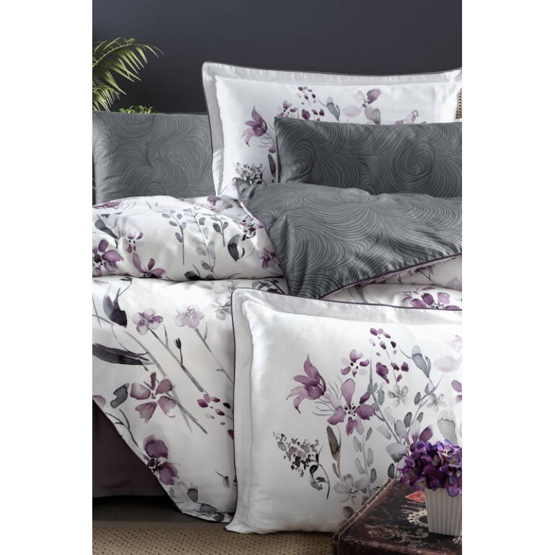 Комплект постільної білизни La Romano Delcina Grey з люкс-сатину