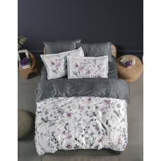 Комплект постільної білизни La Romano Delcina Grey з люкс-сатину