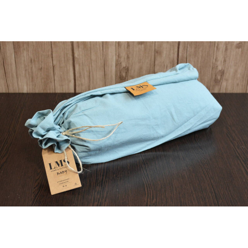 Дитяча постільна білизна Limasso Stonewashed Ranforce Mineral Blue