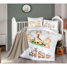 Дитяча постільна білизна First Choice Baby Digital Satin з пледом