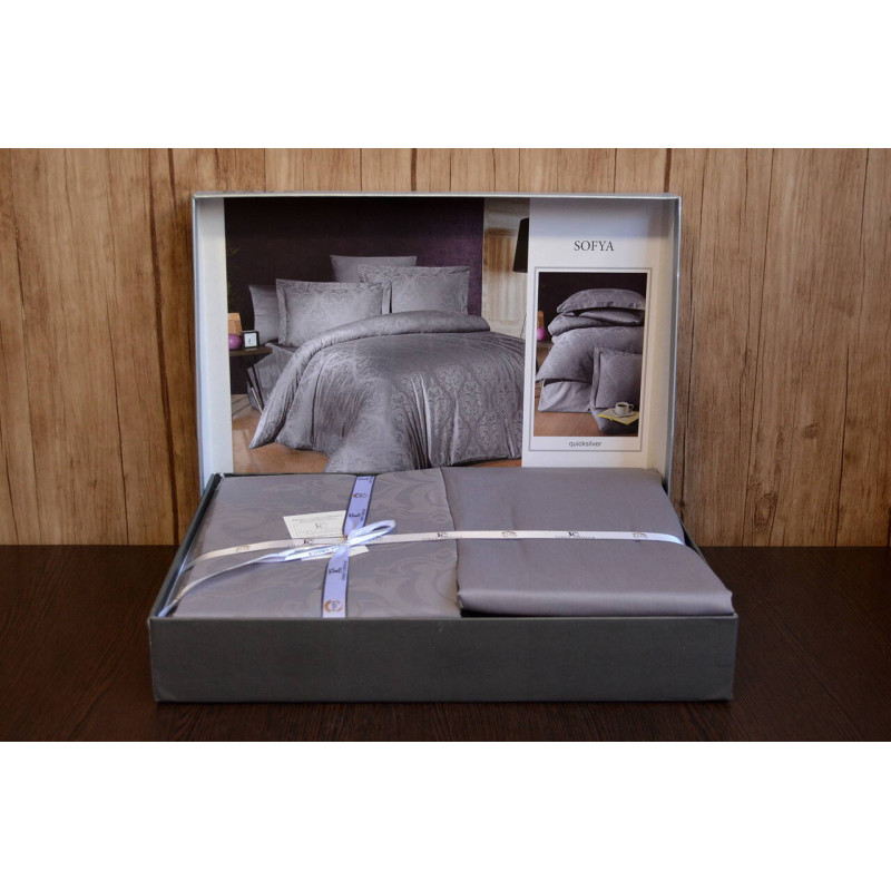 Комплект постільної білизни First Choice Jacquard Satin євро
