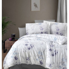Комплект постільної білизни First Choice Cotton Satin Leena Lilac полуторний