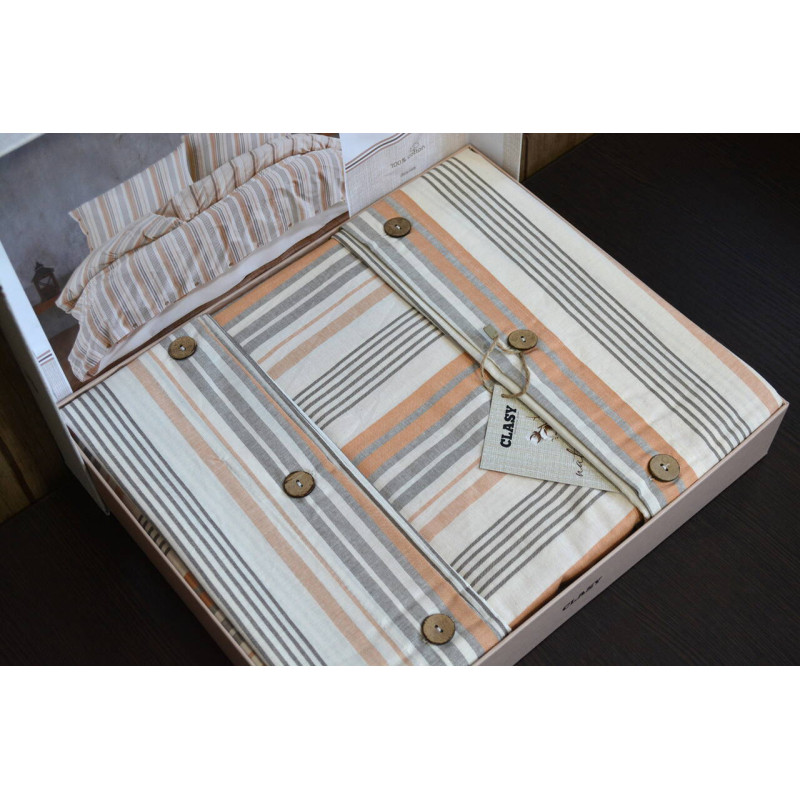 Комплект постільної білизни Clasy Native Series Velena євро