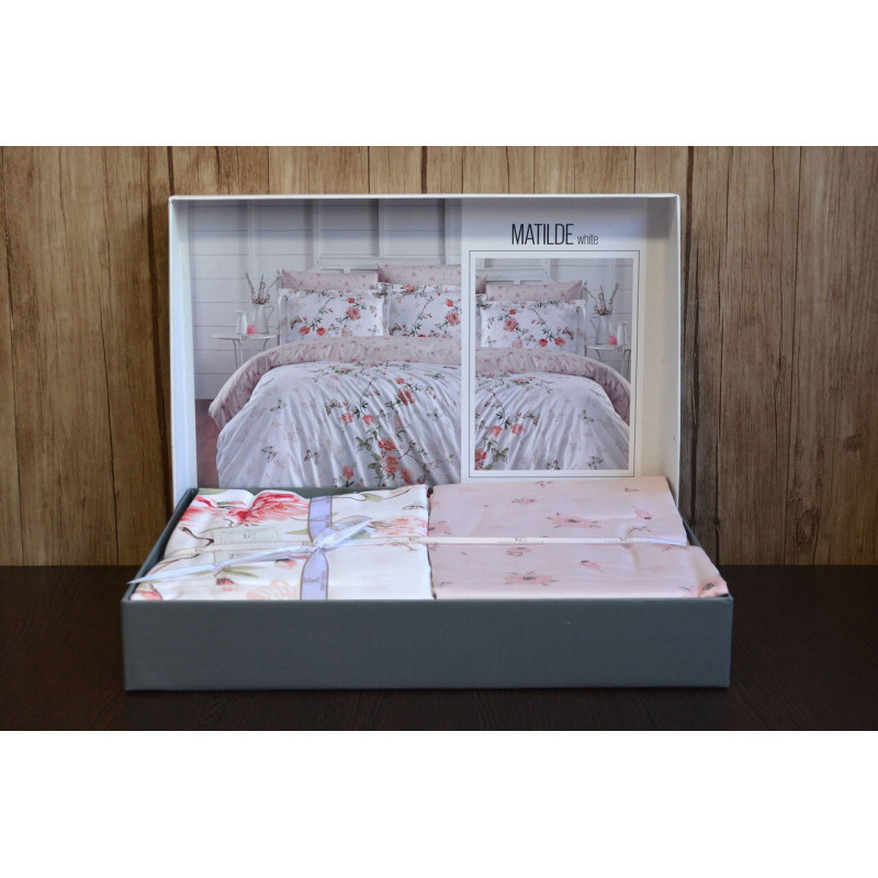 Комплект постільної білизни First Choice Cotton Satin Matilde євро