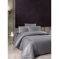 Комплект постільної білизни First Choice Deluxe Satin євро сірий