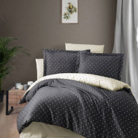 Комплект постільної білизни First Choice Cotton Satin Point Antracite