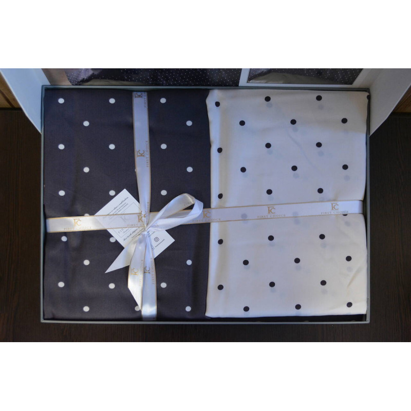 Комплект постільної білизни First Choice Cotton Satin Point Antracite