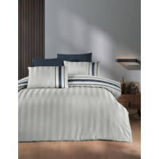Комплект постільної білизни First Choice Deluxe Satin євро сірий