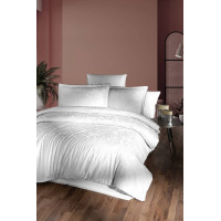 Комплект постільної білизни La Romano Premium Satin євро білий
