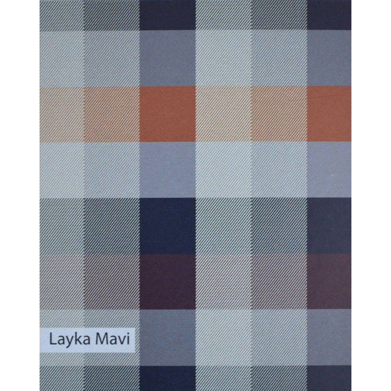 Покривало Aksu Layka Mavi 180х220 см бавовняне з бахромою