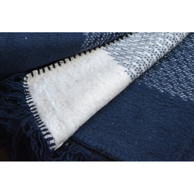 Бавовняне покривало Aksu Montant Mavi 180х220 см з бахромою