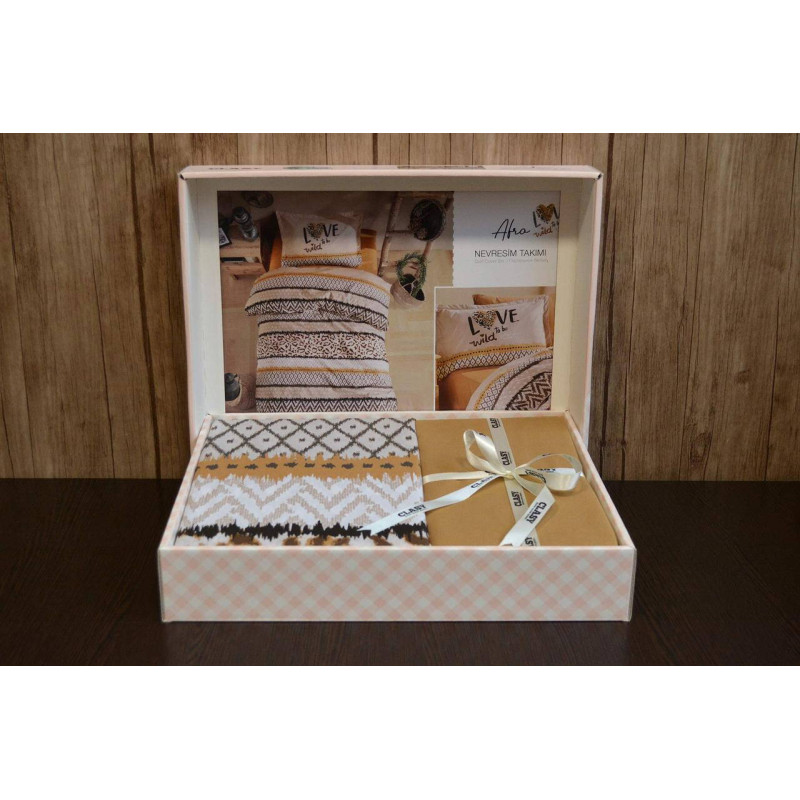 Комплект постільної білизни Clasy Ranforce Afro 160х220 см