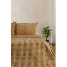 Покривало Merinos Modern Line 150x220 см гірчичне з наволочкою
