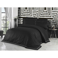 Комплект постільної білизни First Choice Deluxe Satin сімейний чорний