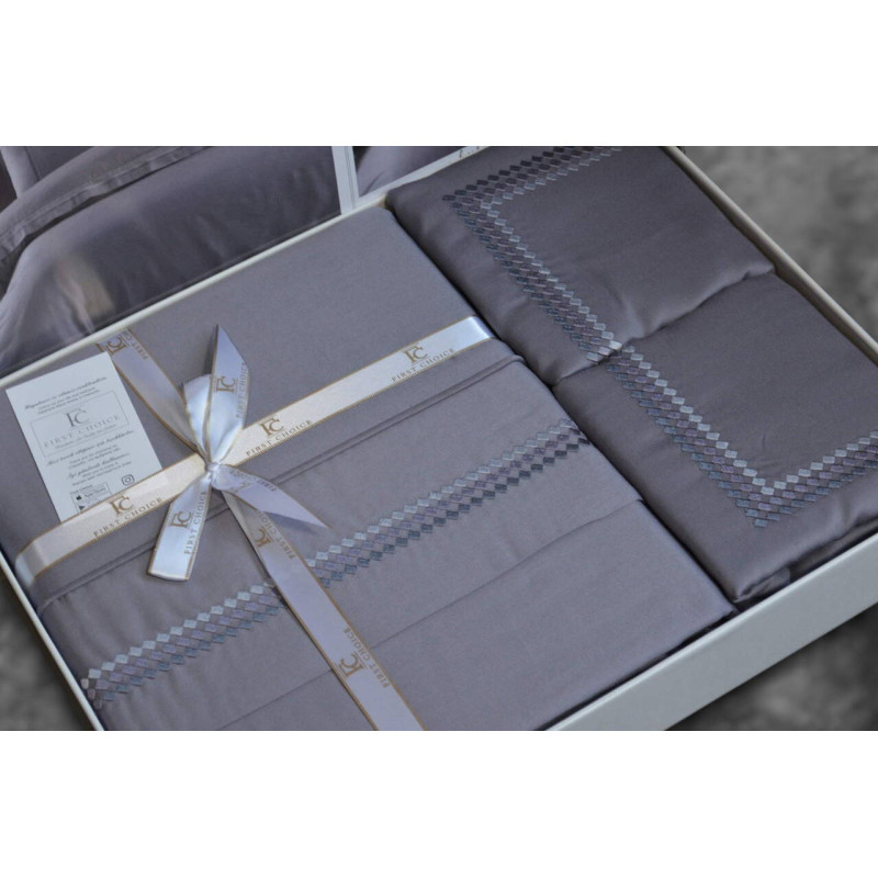 Комплект постільної білизни First Choice V.I.P Satin Moonlight євро