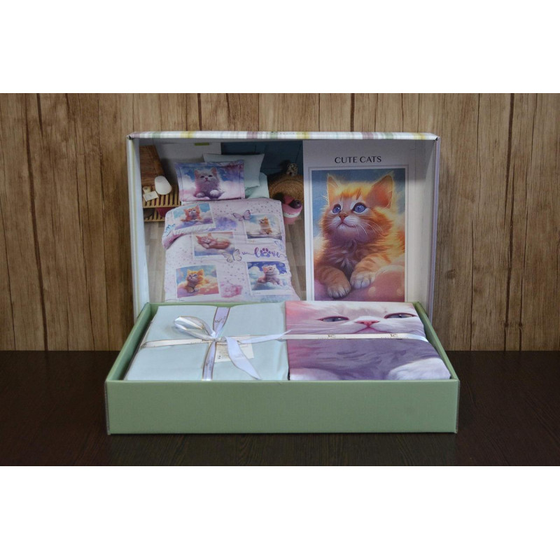 Комплект постільної білизни First Choice Exclusive Ranforce Cute Cats