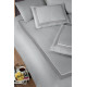 Комплект постільної білизни First Choice Deluxe Satin євро сірий
