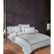 Комплект постільної білизни First Choice Deluxe Satin євро сірий