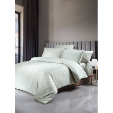 Комплект постільної білизни First Choice Jacquard Satin євро бежевий
