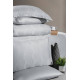 Комплект постільної білизни First Choice Jacquard Satin євро сірий