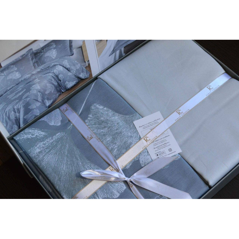 Комплект постільної білизни First Choice Cotton Satin Sofira Indigo