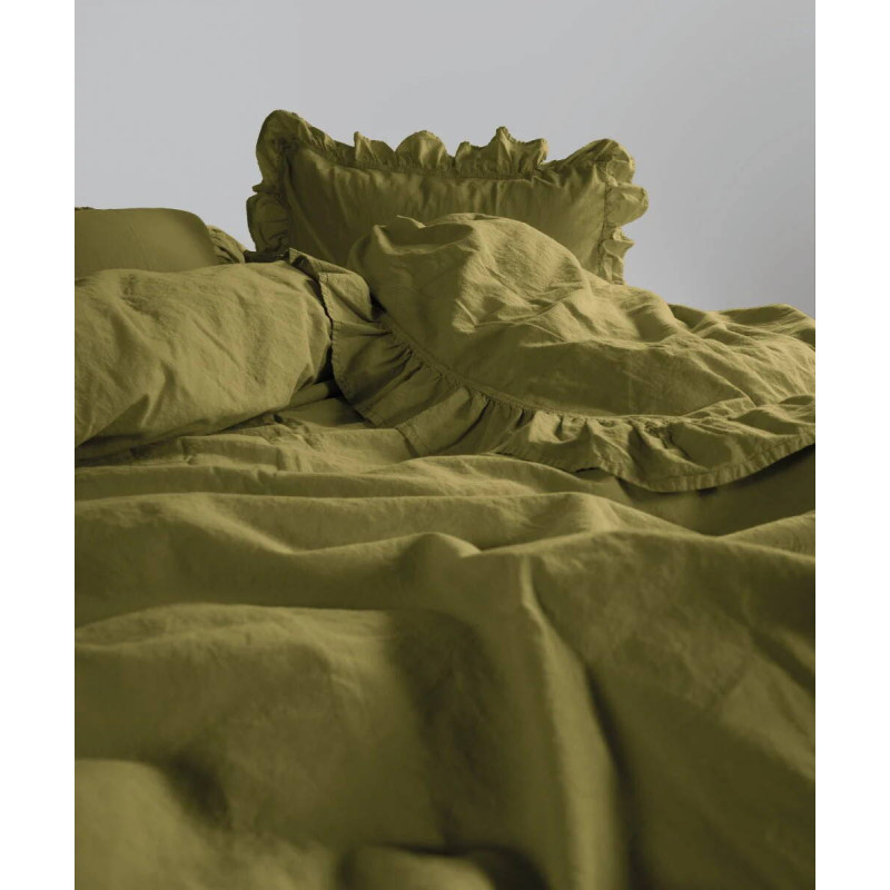 Комплект постільної білизни Limasso Stonewashed Ranforce Olive