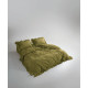 Сімейний комплект постільної білизни Limasso Stonewashed Ranforce Olive