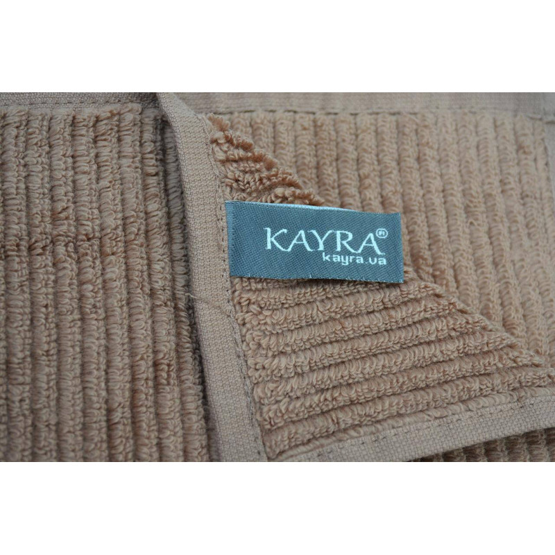 Банний махровий рушник Kayra 70х140 см персикового кольору
