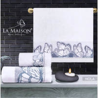 Подарунковий набір махрових рушників La Maison Nola Ekru 100% бавовна
