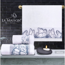 Подарунковий набір махрових рушників La Maison Nola Ekru 100% бавовна