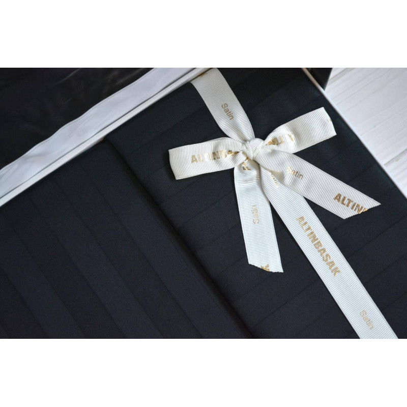 Комплект постільної білизни Altinbasak Satin Always Siyah євро