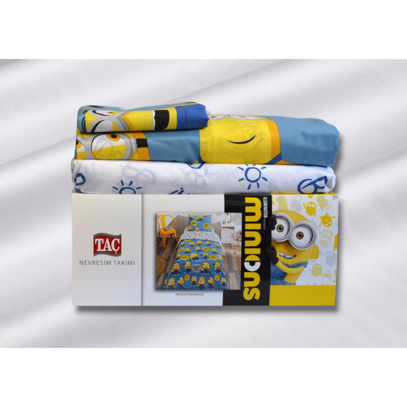 Комплект постільної білизни TAC Disney Minions з ранфорсу