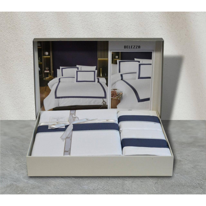 Комплект постільної білизни First Choice Deluxe Satin євро білий