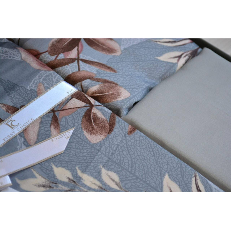 Комплект постільної білизни First Choice Cotton Satin Albert Grey