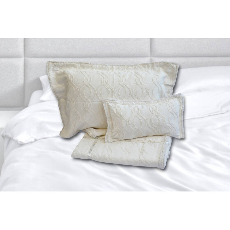 Жаккардове покривало Kayra Dolores 240x260 см з бахромою