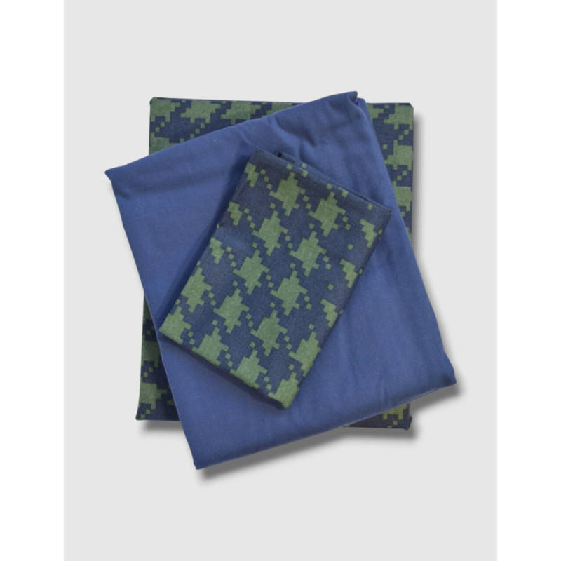 Фланелевий комплект постільної білизни First Choice Sadora Navy Blue