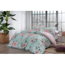 Комплект постільної білизни TAC Satin Digital Huron Pembe євро