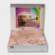 Сімейний комплект постільної білизни TAC Satin Digital Blanche Pembe