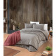 Комплект постільної білизни Sikel Stonewashed Soho з бахромою, євро