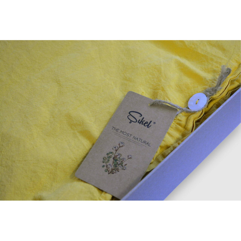 Комплект постільної білизни Sikel Stonewashed Soho євро з ранфорсу
