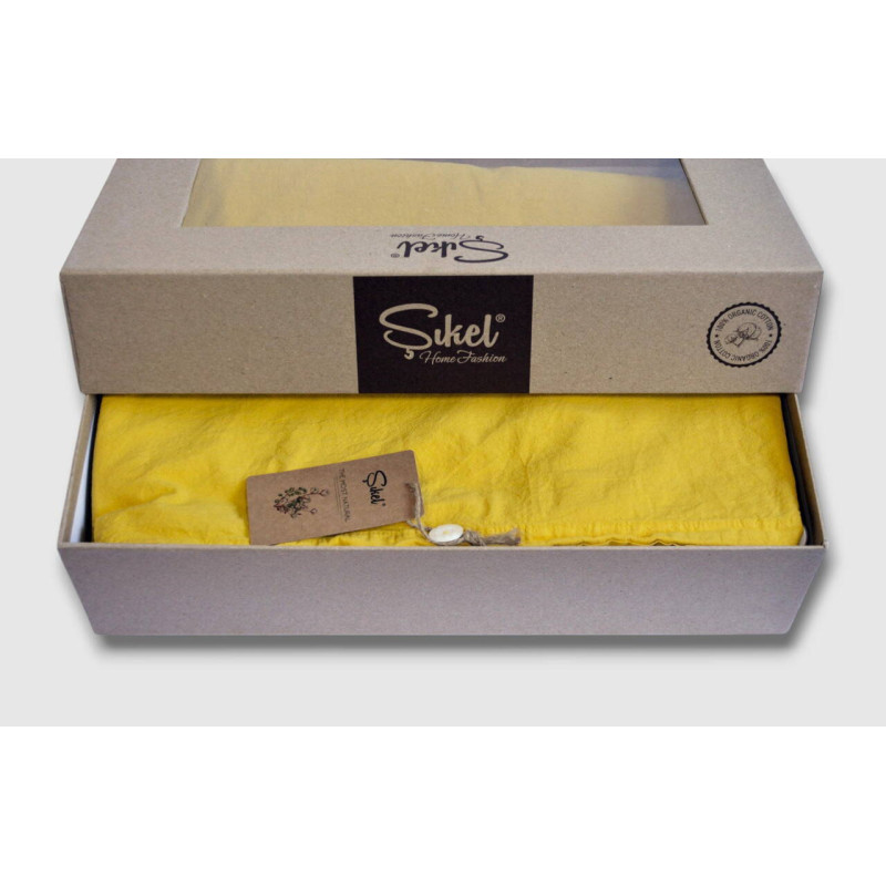 Комплект постільної білизни Sikel Stonewashed Soho євро з ранфорсу