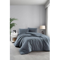 Sikel Stonewashed Euro Bed Linen Set in Stonewashed Cotton