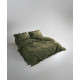 Сімейний комплект постільної білизни Limasso Stonewashed Ranforce Olive