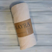 Махрове простирадло на резинці Kayra 200х220 см ванільне