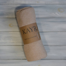Махрове простирадло на резинці Kayra 200x220 см коричневе