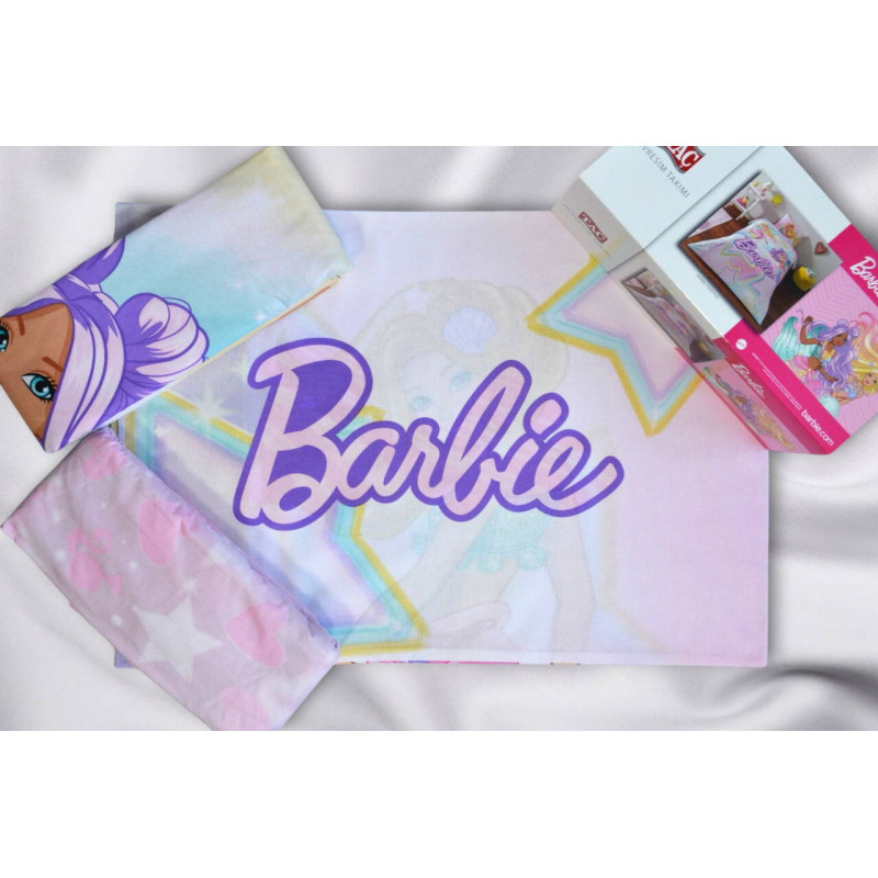 Комплект постільної білизни TAC Disney Barbie Mermaid ранфорс