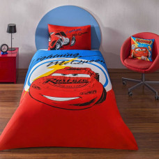 Комплект постільної білизни TAC Disney Cars з ранфорсу 160х220 см