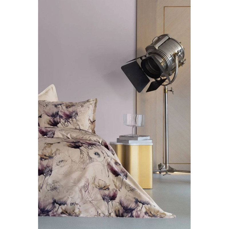 Комплект постільної білизни Issimo Digital Satin євро бежевий