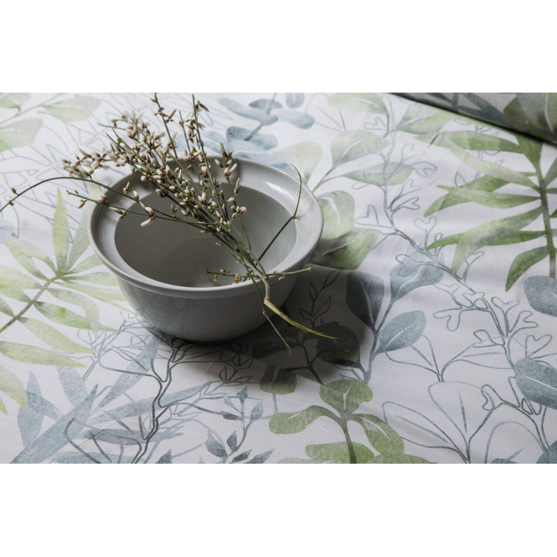 Комплект постільної білизни Issimo Coton Satin, євро, зелений