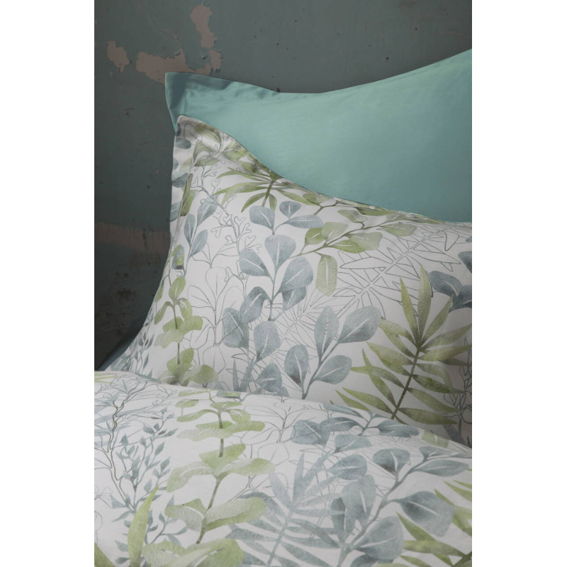 Комплект постільної білизни Issimo Coton Satin, євро, зелений